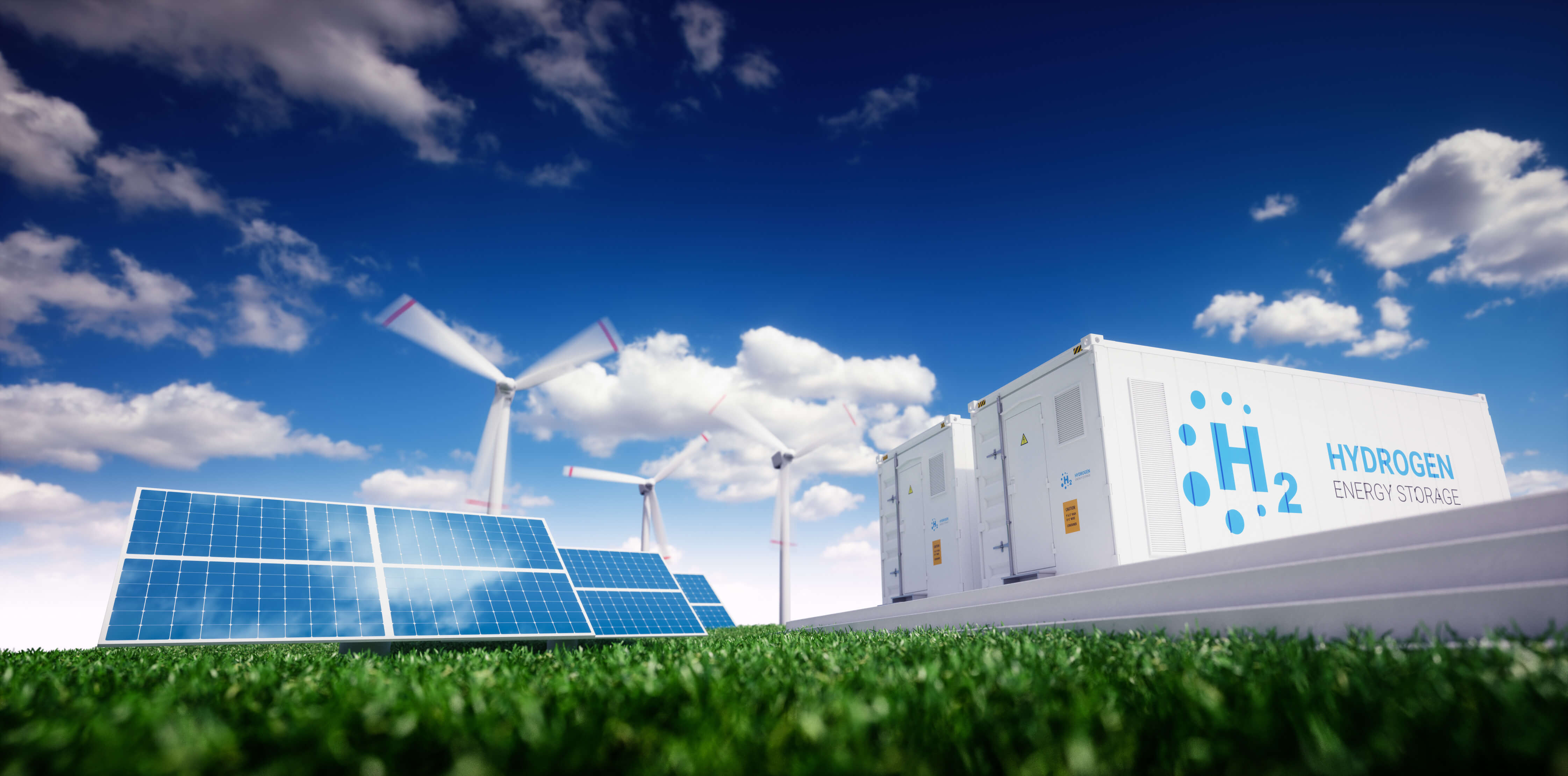groene waterstof - electrolyser - zonne-energie - windturbines